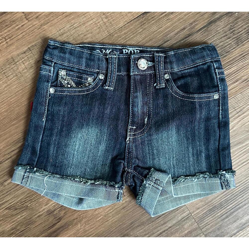 5 Pop Jeans Rhinestone Denim Shorts